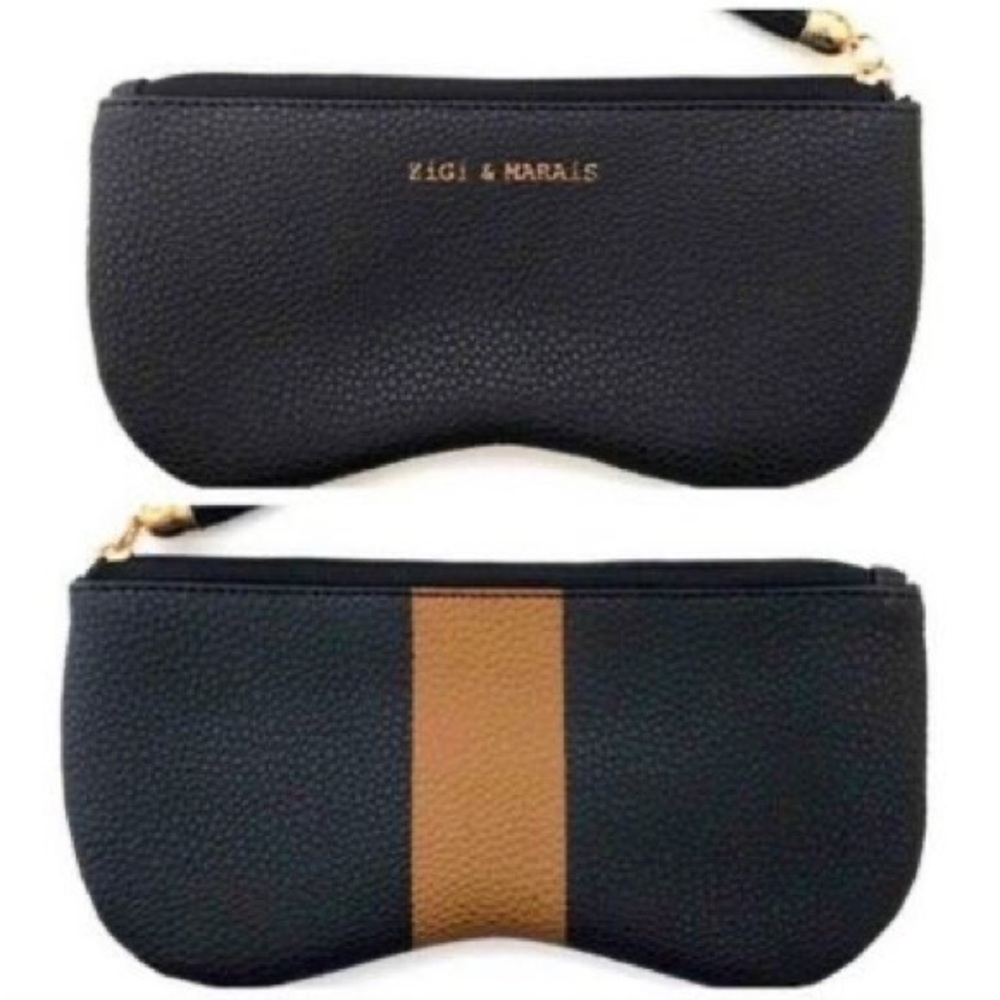 Zigi & Marais Colorblock Pocket Pouch with Stripe | For glasses or cosmetics NEW